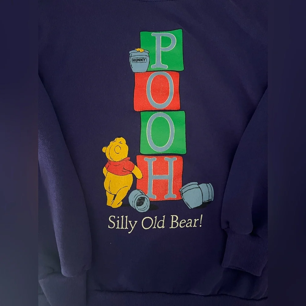 Vintage Disney Winnie the Pooh Sweatshirt - Purple - Picture 1 of 4